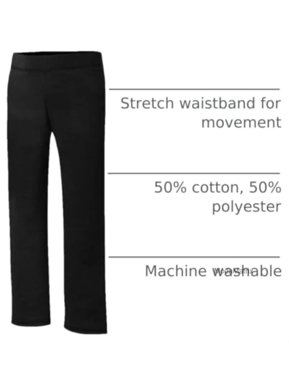 Girls EcoSmart Fleece Sweatpants - Open Bottom Pull On